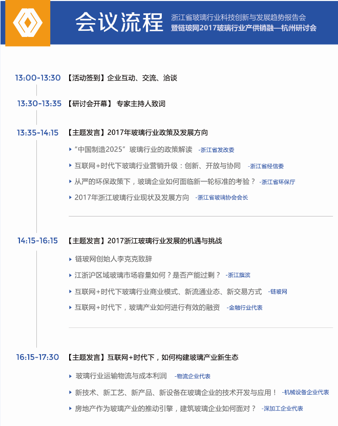 2017玻璃行业产供销融-杭州研讨会