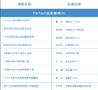 2018中国首席技术官联盟FinTech CTO高级研修班