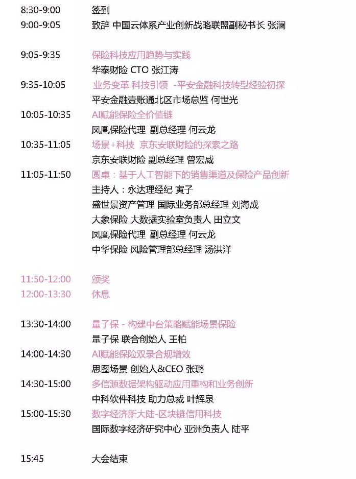 互联网保险大会2019 10.15 北京