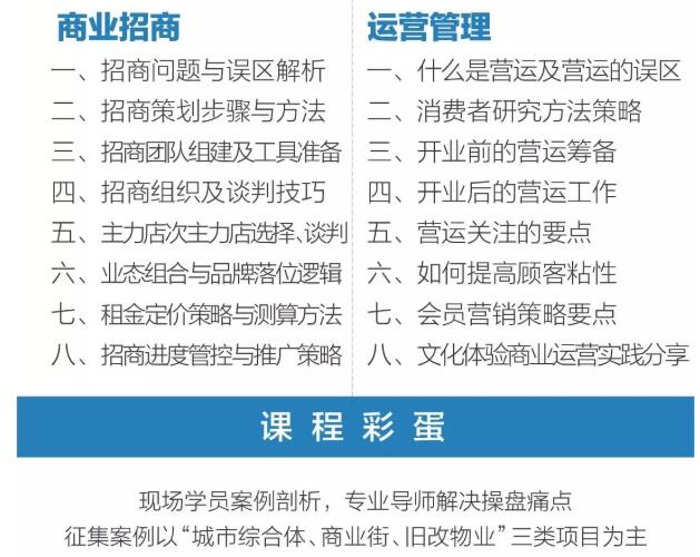2019新商业地产操盘手高级研修班（12月上海班）