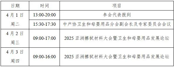 2025亚洲擦拭材料大会暨卫生和母婴用品发展论坛