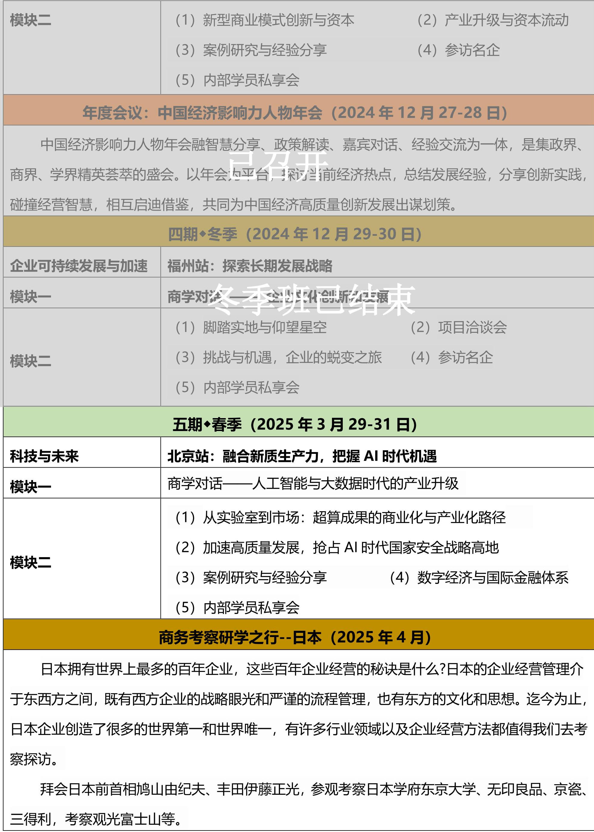 企业基业长青计划2025春季班-北京站