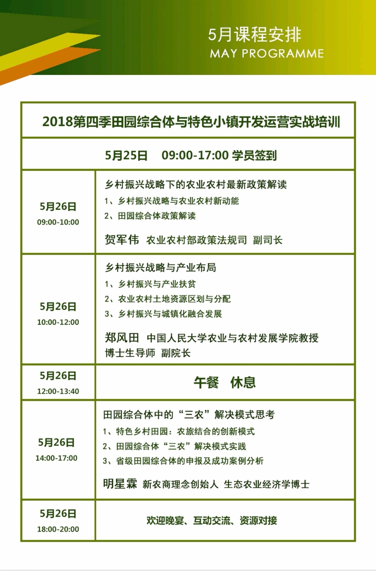 2018田园综合合体与特色小镇开发运营实战培训