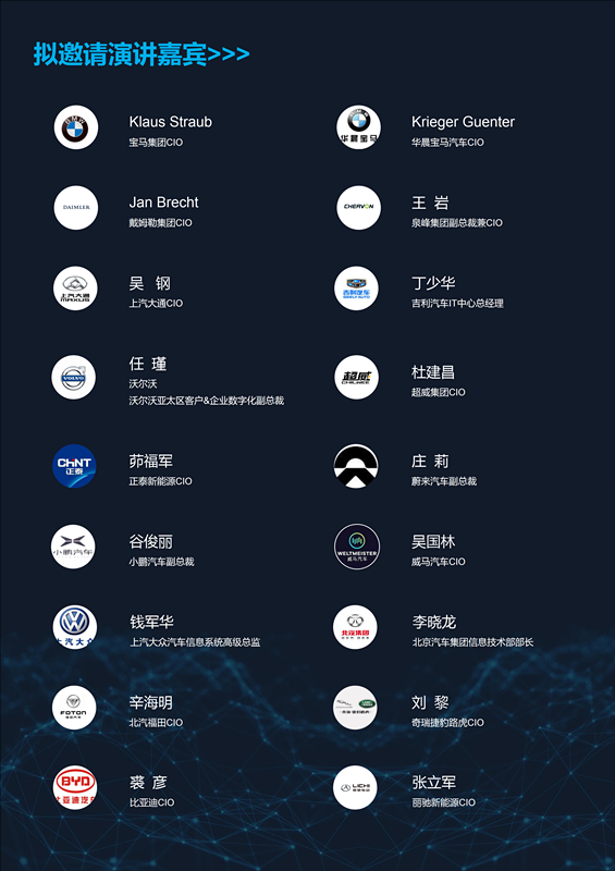 2019数智未来峰会暨亚太新能源&汽车CIO论坛（上海）