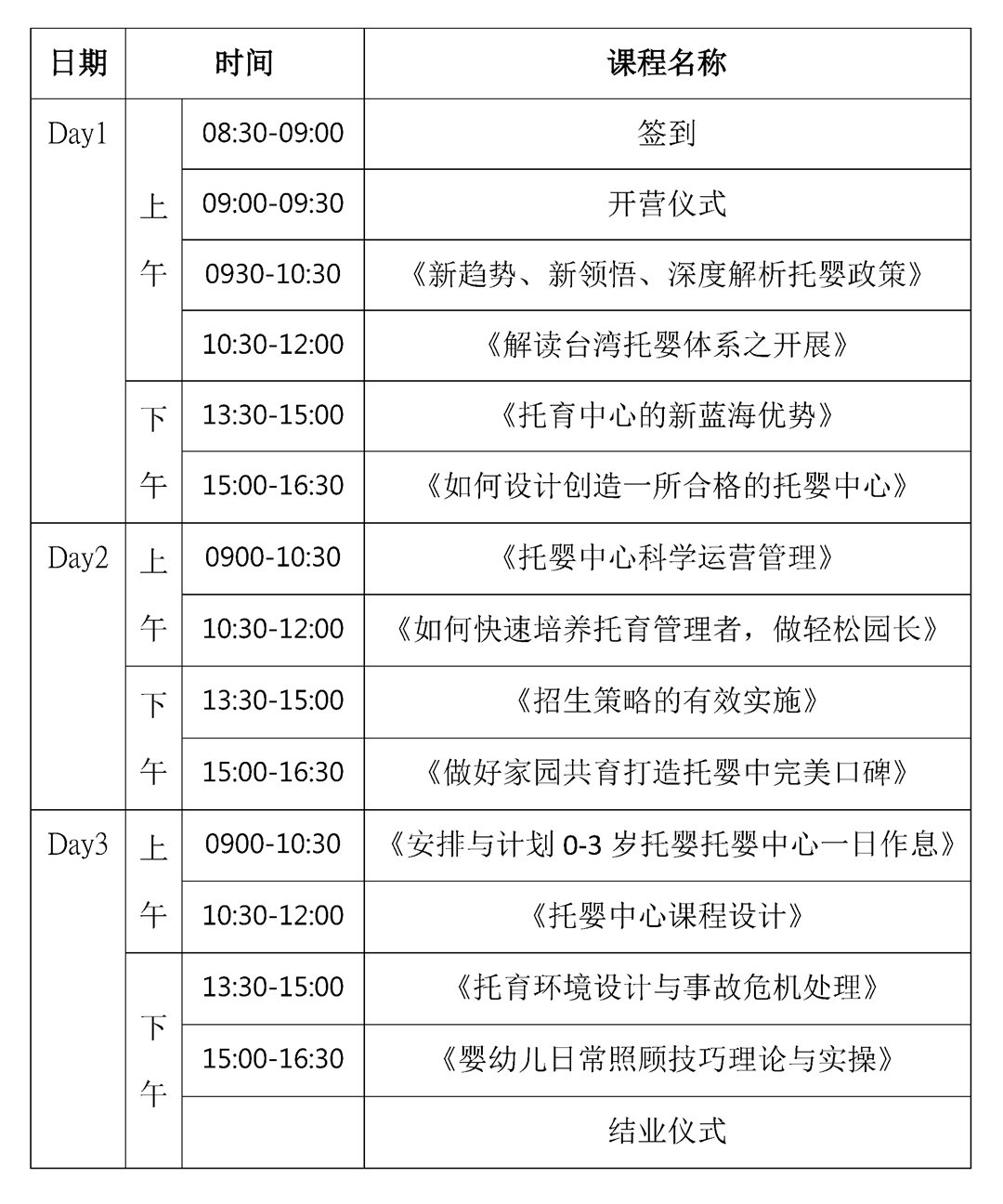 ICE台湾托婴（托育/全日托）落地培训2019（7月济南班）