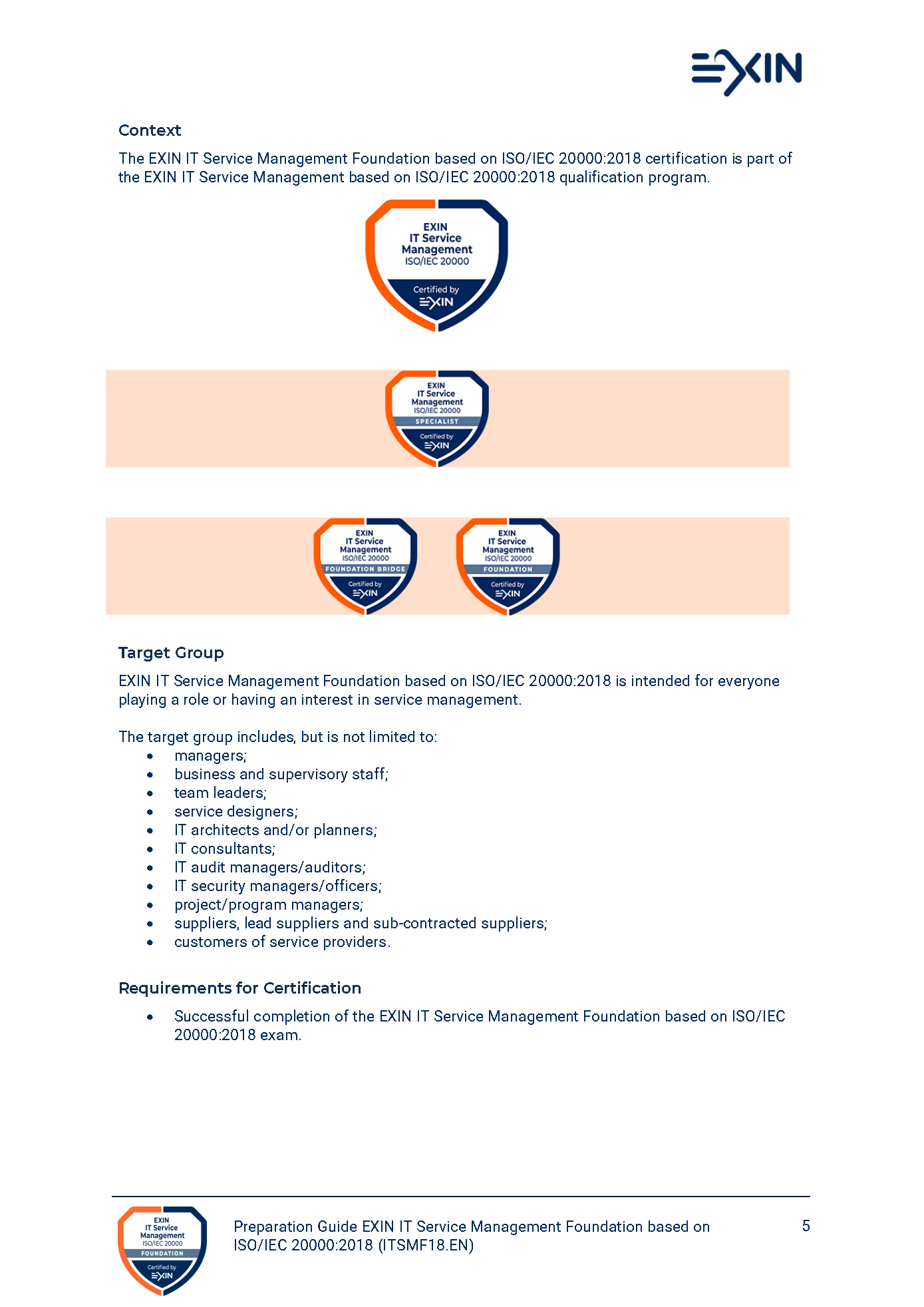 ISO 20000 Foundation 视频课程