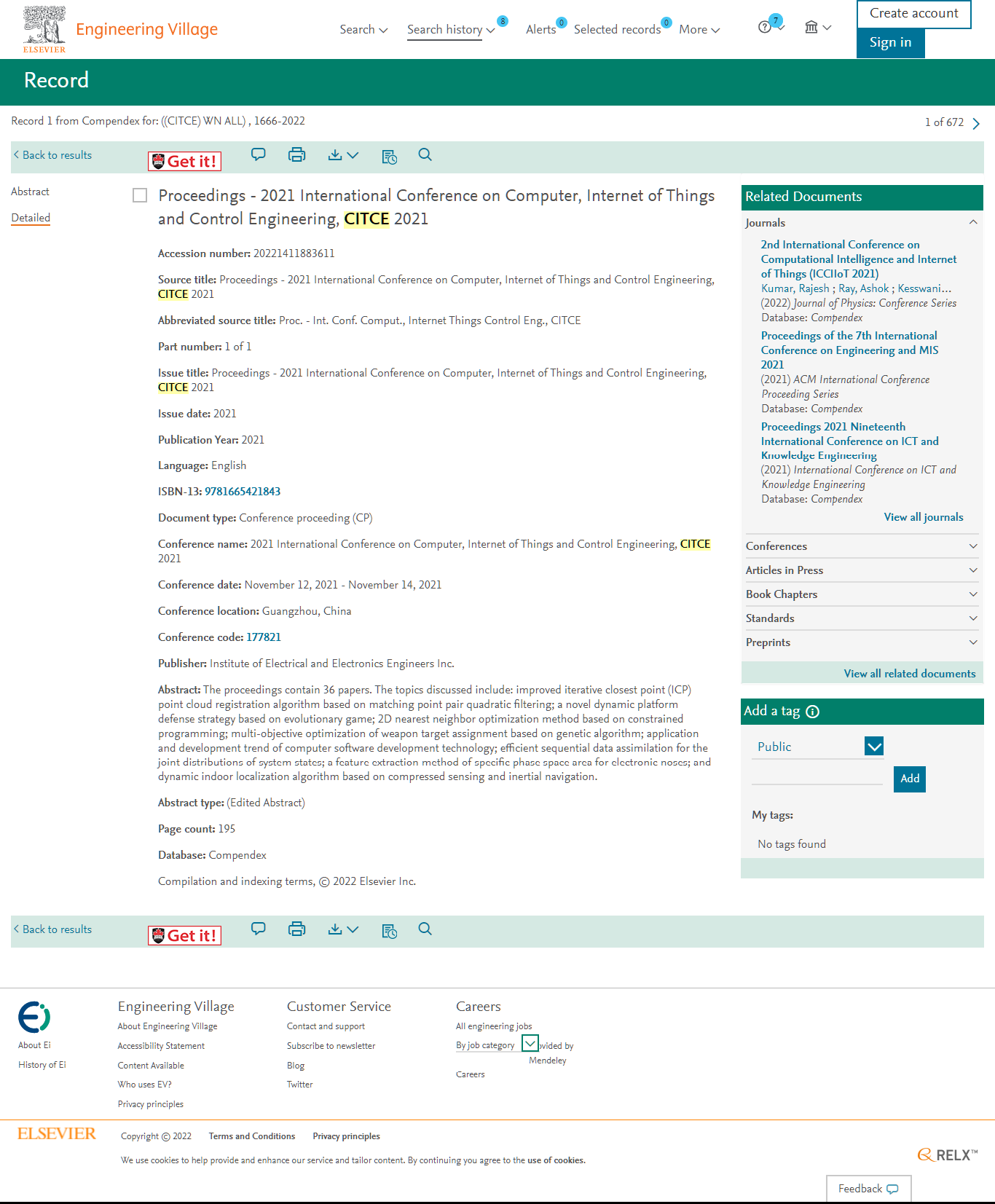 2022年第二届计算机、物联网与控制工程国际学术会议（CITCE 2022)