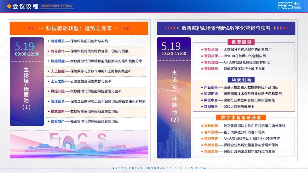 FCS 2023第四屆中國保險CIO峰會