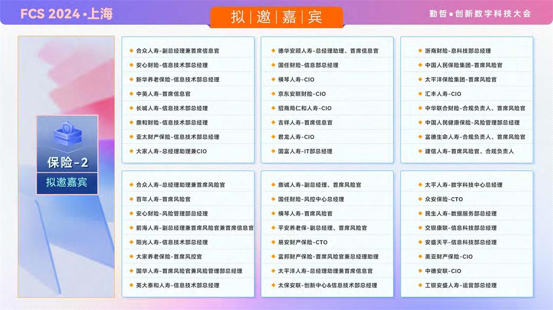 FCS 2024 第十届银行&保险数字科技大会