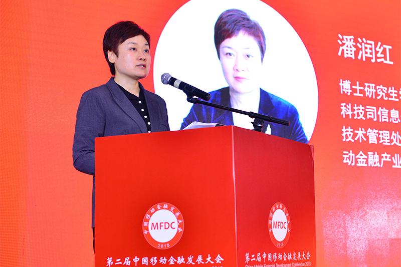 中国金融电子化公司、北京移动金融产业联盟副总经理、执行主席潘润红照片