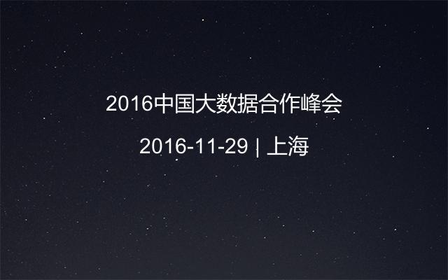 2016中国大数据合作峰会