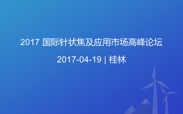 2017 国际针状焦及应用市场高峰论坛