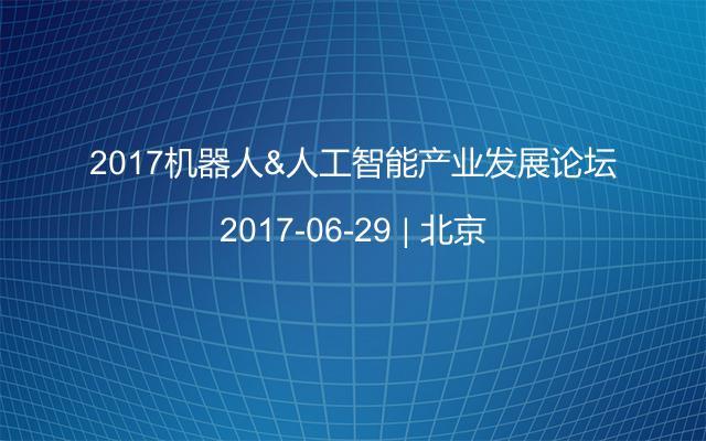 2017機器人&人工智能產(chǎn)業(yè)發(fā)展論壇