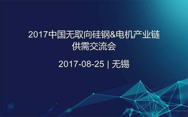 2017中国无取向硅钢&电机产业链供需交流会