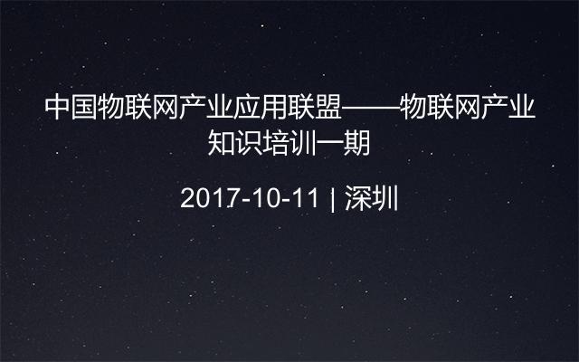 中国物联网产业应用联盟——物联网产业知识培训一期