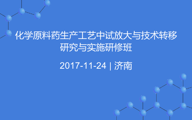 化学原料药生产工艺中试放大与技术转移研究与实施研修班