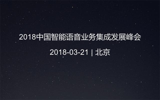 2018中国智能语音业务集成发展峰会