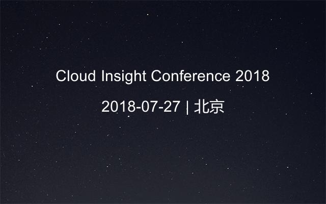 Cloud Insight Conference 2018