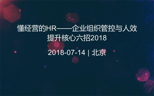 懂经营的HR——企业组织管控与人效提升核心六招2018