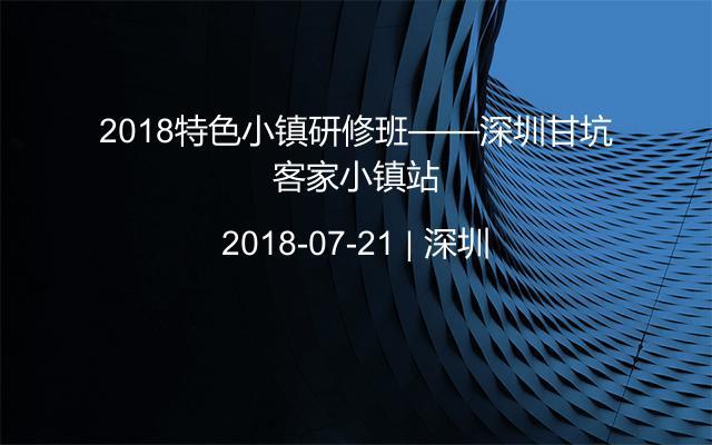 2018特色小镇研修班——深圳甘坑客家小镇站