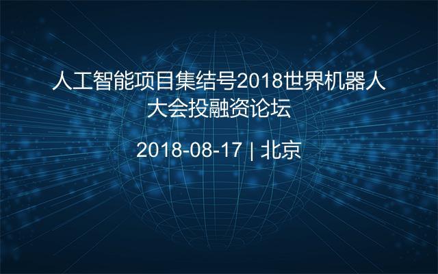 人工智能项目集结号2018世界机器人大会投融资论坛