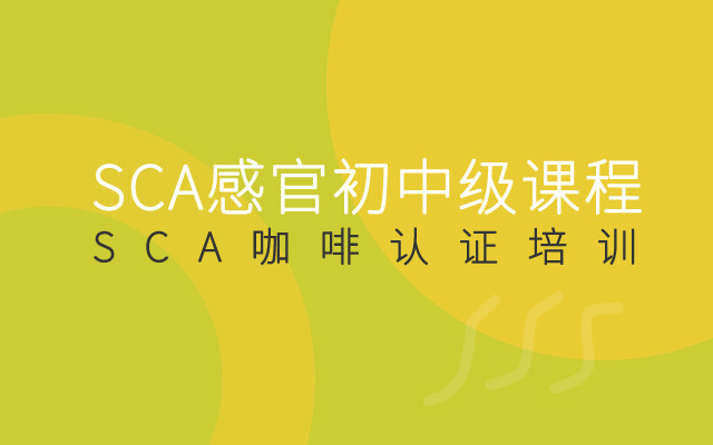 2019SCA感官初中级课程（11月深圳班）