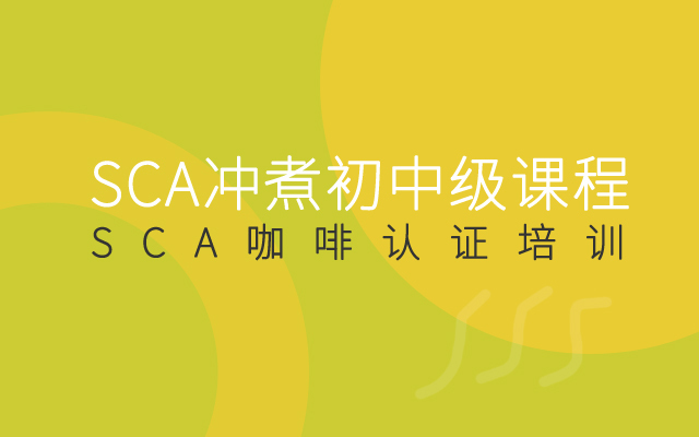 2019SCA冲煮初中级课程（10月深圳培训班）