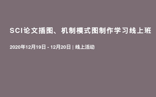 SCI论文插图、机制模式图制作学习线上班