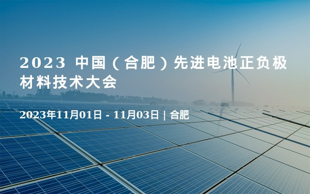 2023 中国（合肥）先进电池正负极材料技术大会