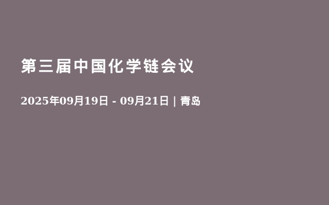 第三届中国化学链会议