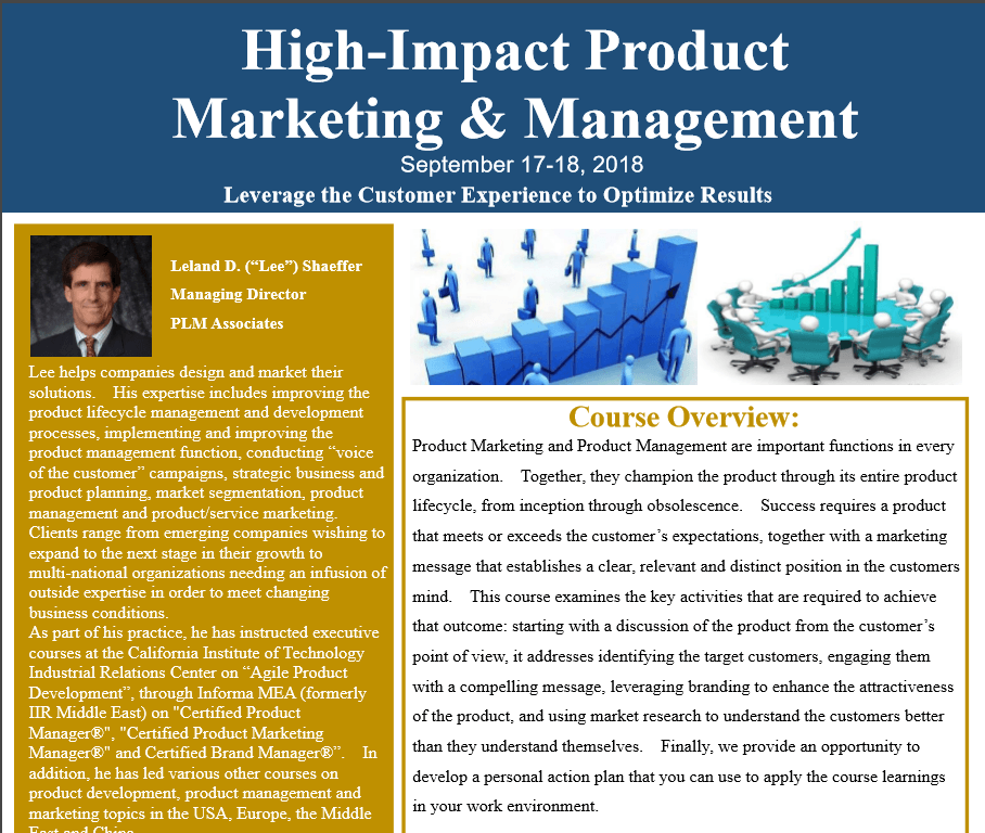 High-Impact Product Marketing & Management