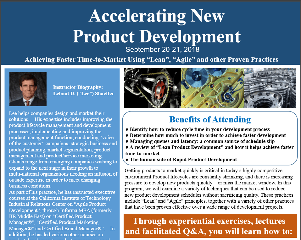 Accelerating New Product Development