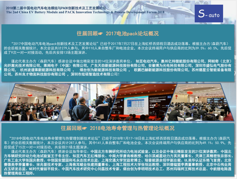 2018第二届中国电动汽车电池模组与PACK创新技术及工艺发展论坛