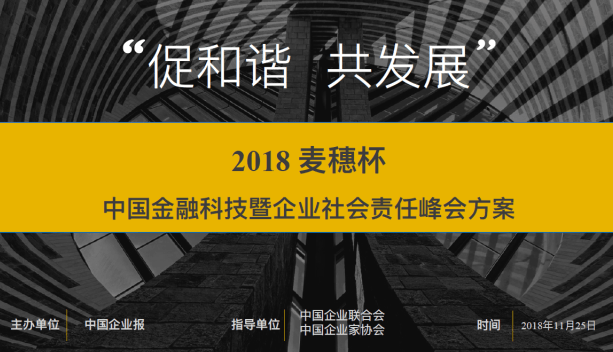 2018年麦穗杯中国金融科技暨企业社会责任峰会