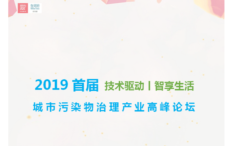 2019城市污染物治理产业高峰论坛（上海）