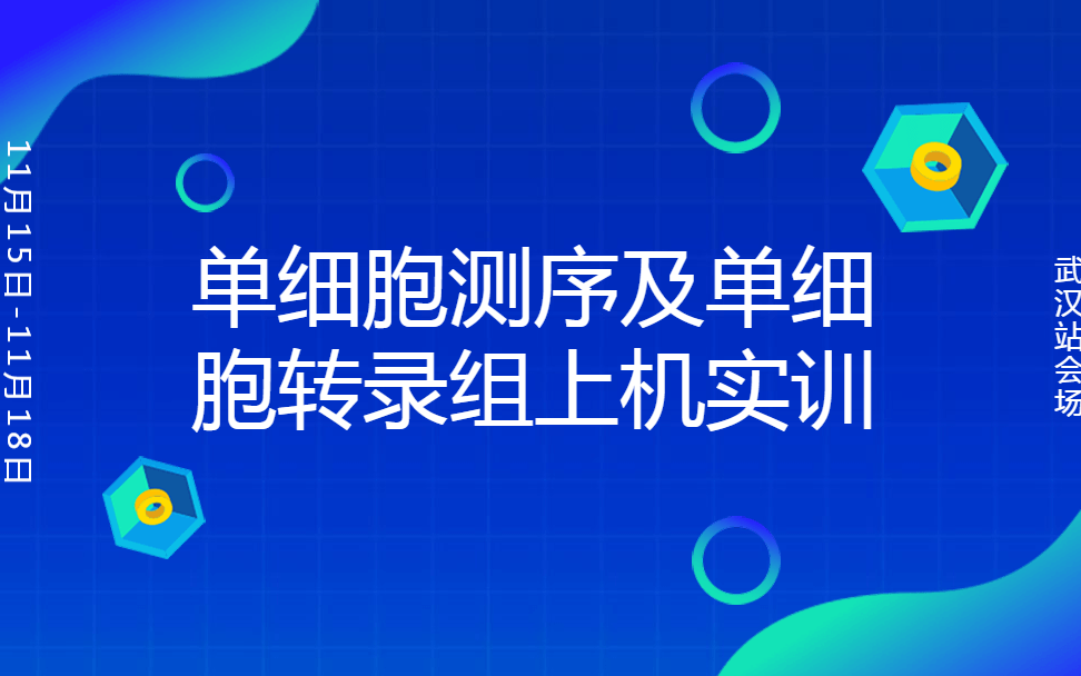 2019单细胞测序分析及单细胞转录组（11月武汉班）