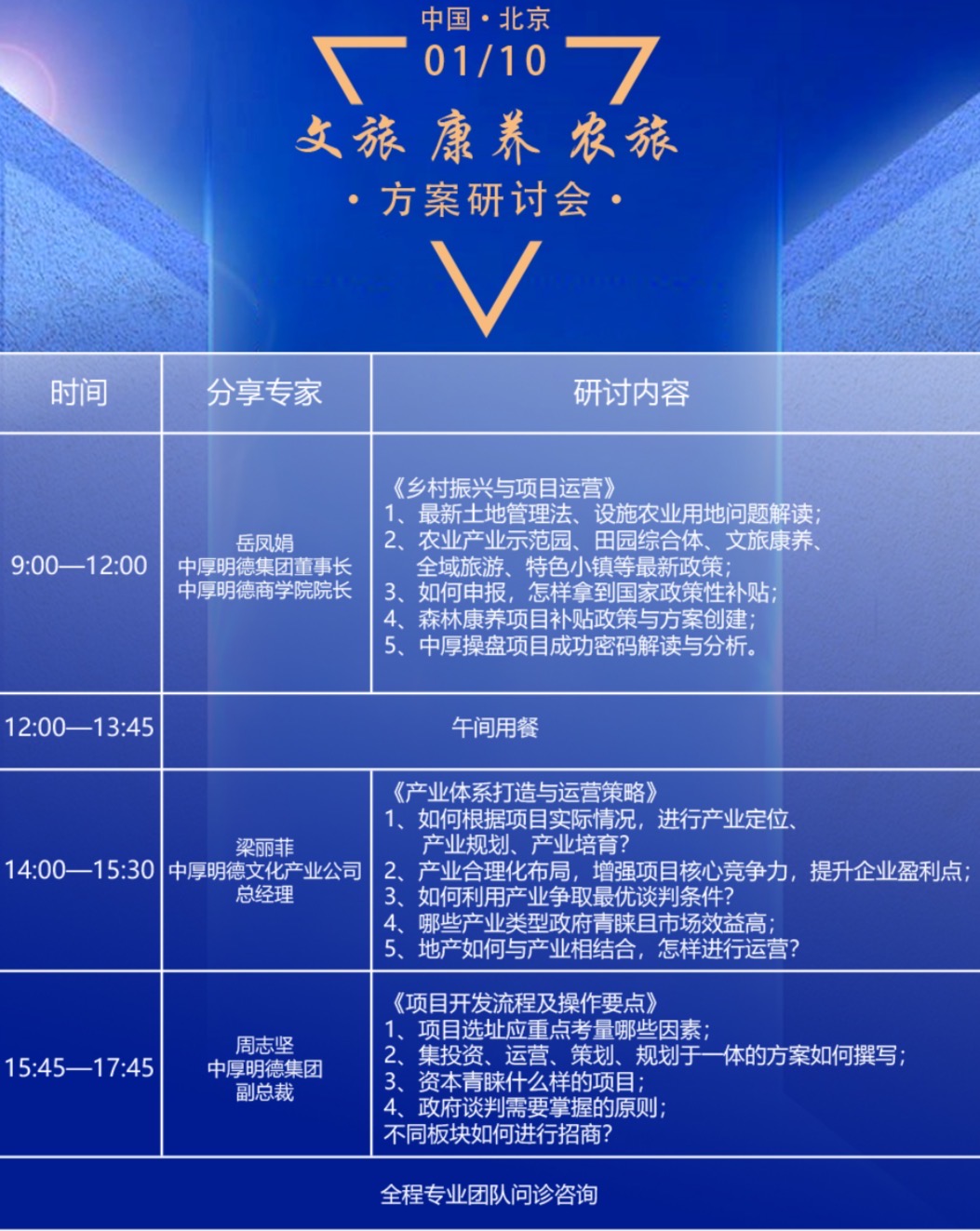 2020乡村振兴战略文旅、康养、农旅方案研讨会（1月北京班）