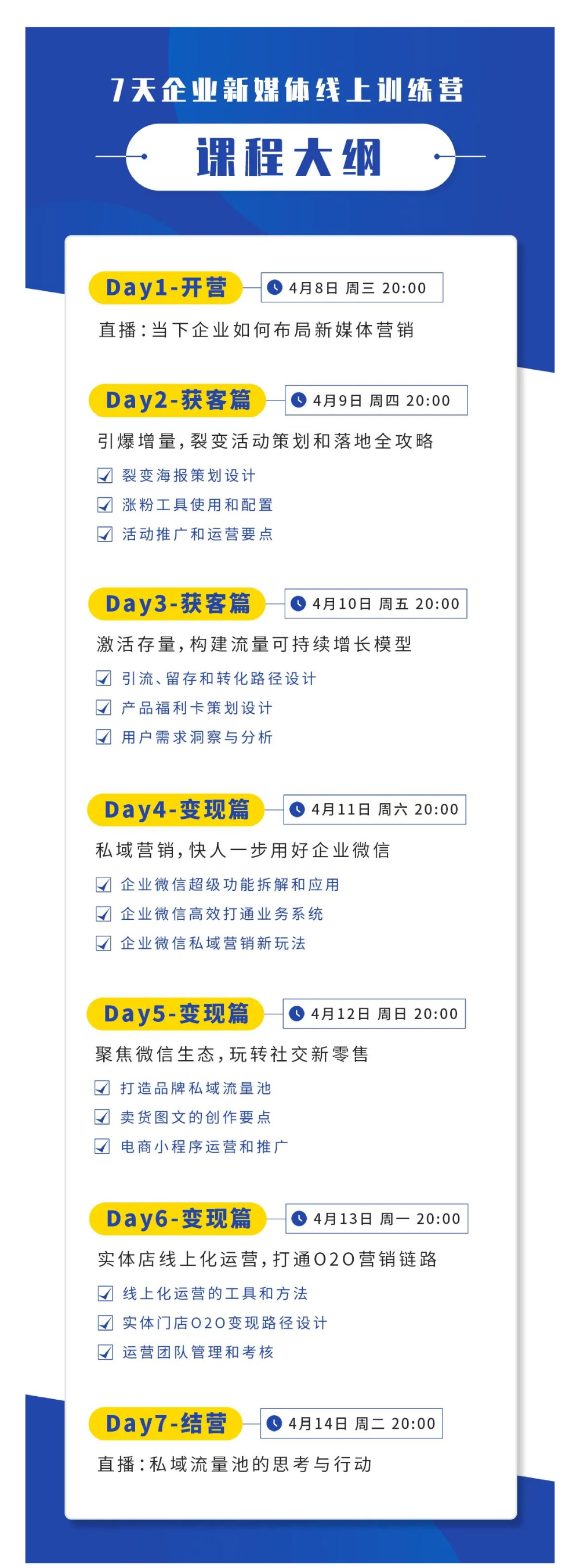 2020企业如何用好新媒体获客和变现【7天线上训练营】
