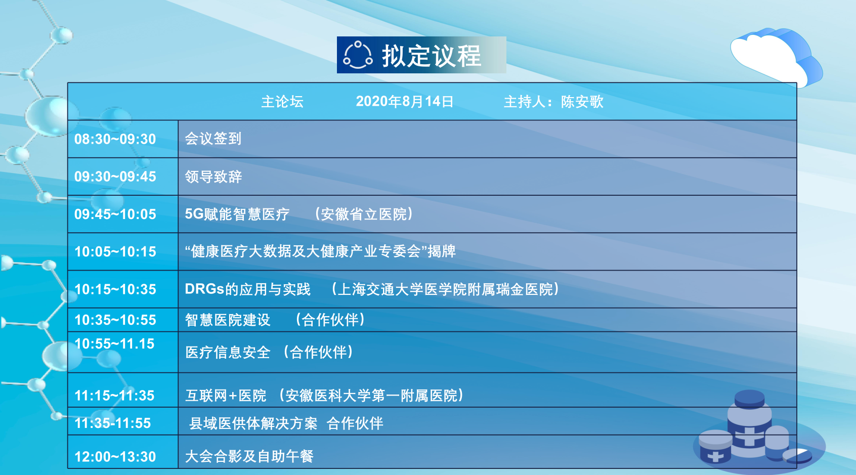 2020安徽省智慧医疗和大健康产业信息化创新峰会（合肥）