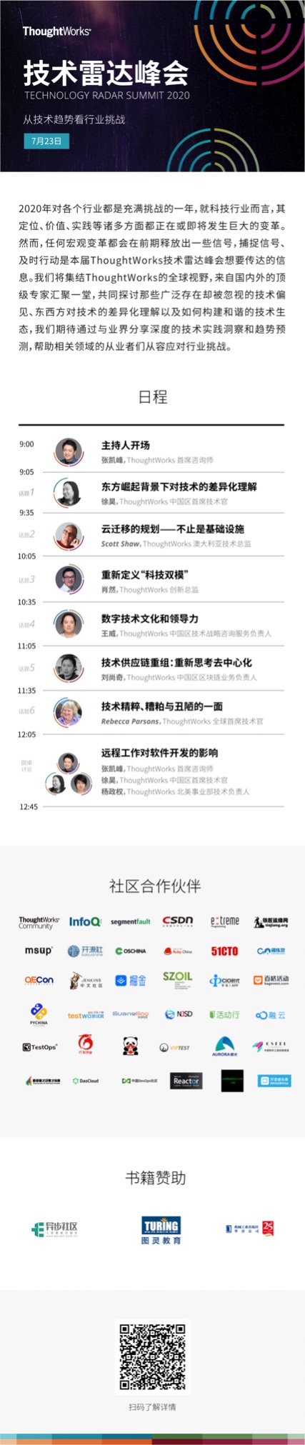 2020ThoughtWorks技术雷达在线峰会