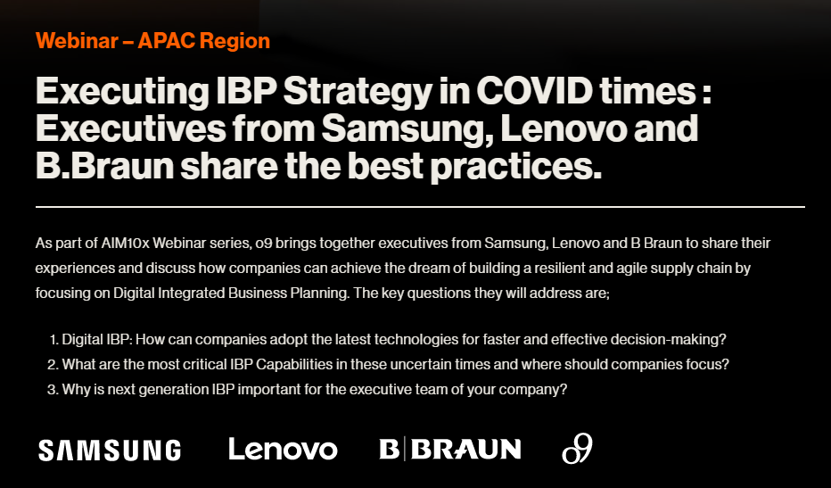 供应链计划系列会议之“COVID时代执行IBP策略”