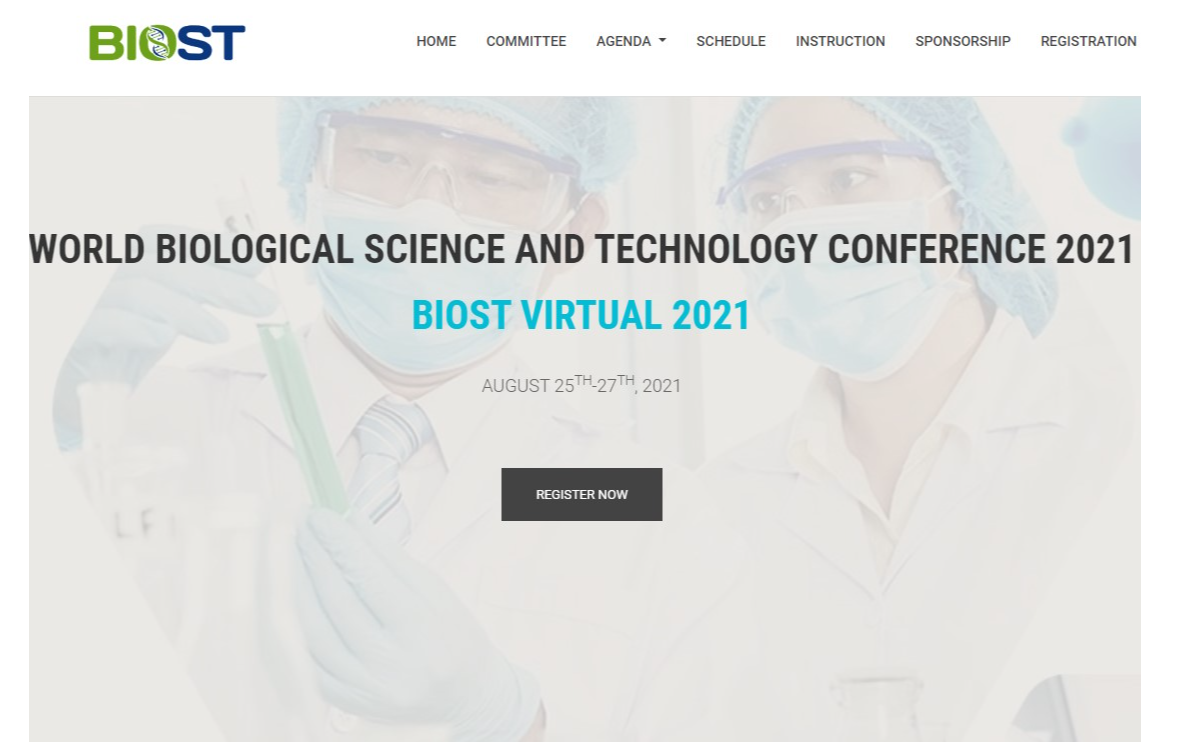2021年世界生物科学和技术大会（BioST2021）