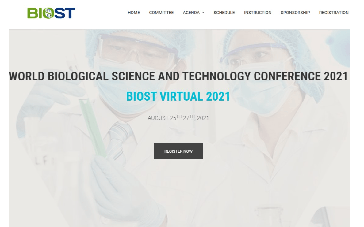 2021年世界生物科學(xué)和技術(shù)大會(BioST2021)