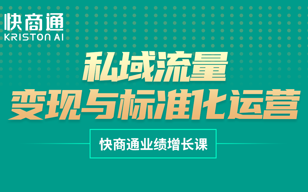 私域运营实战课《私域流量变现与标准化运营》