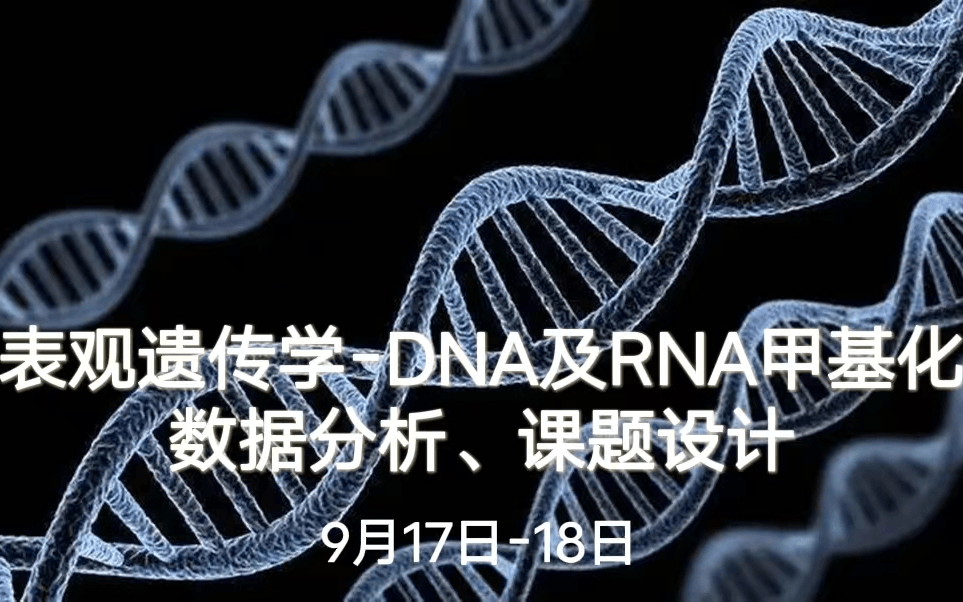 表观遗传学—DNA及RNA甲基化数据分析技术、课题设计