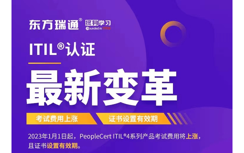 PeopleCert™ ITIL 4 Foundation 认证培训2023年培训