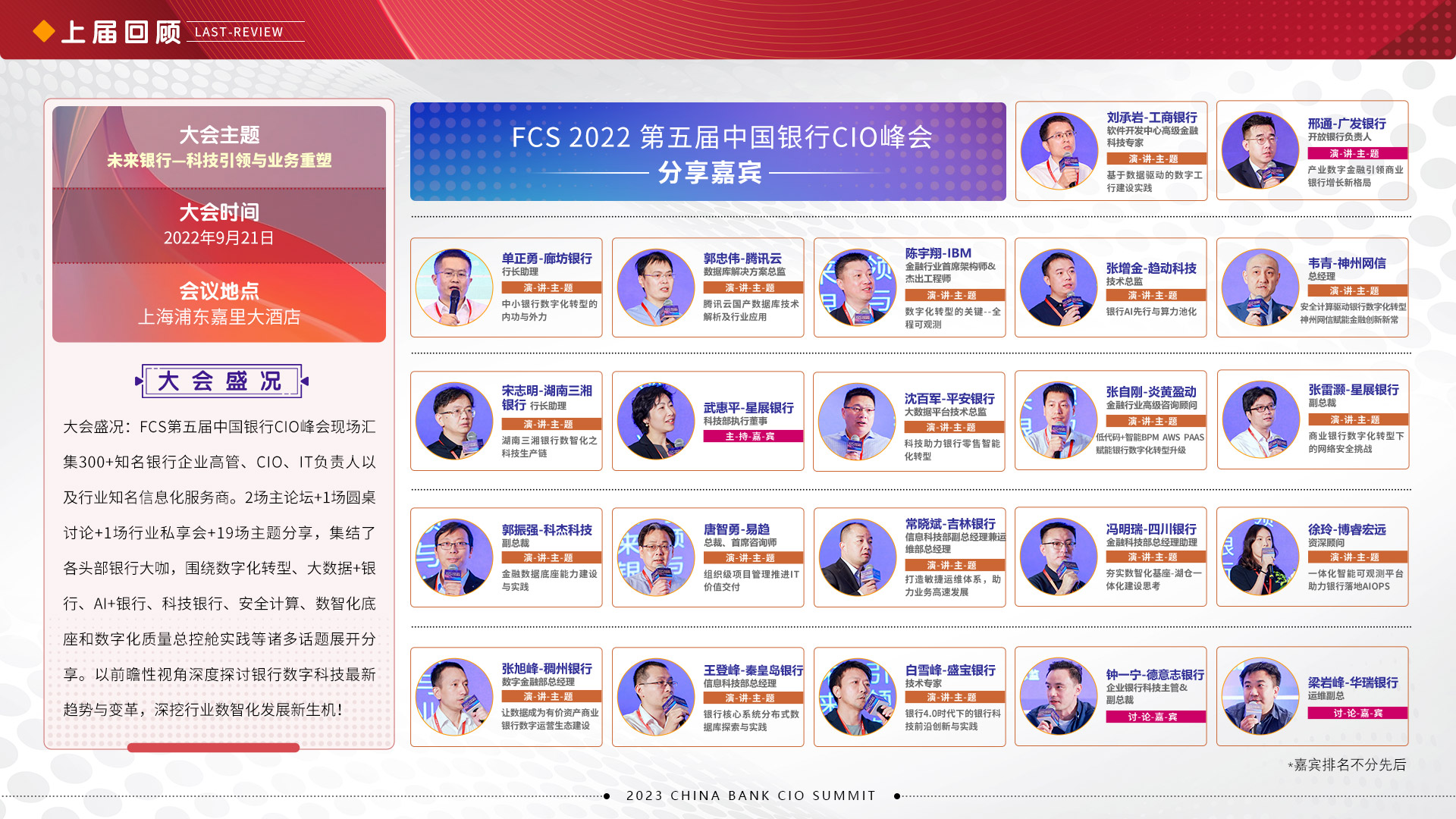 FCS 2023第六届中国银行CIO峰会