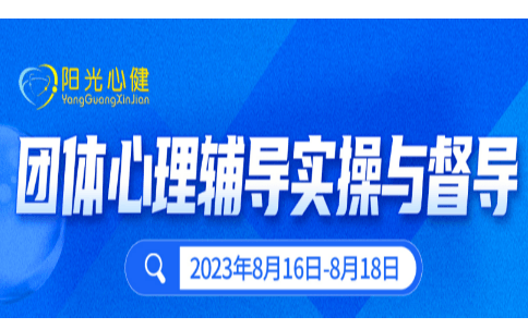 阳光心健|8.16-18张平教授《团体心理辅导实操与督导》