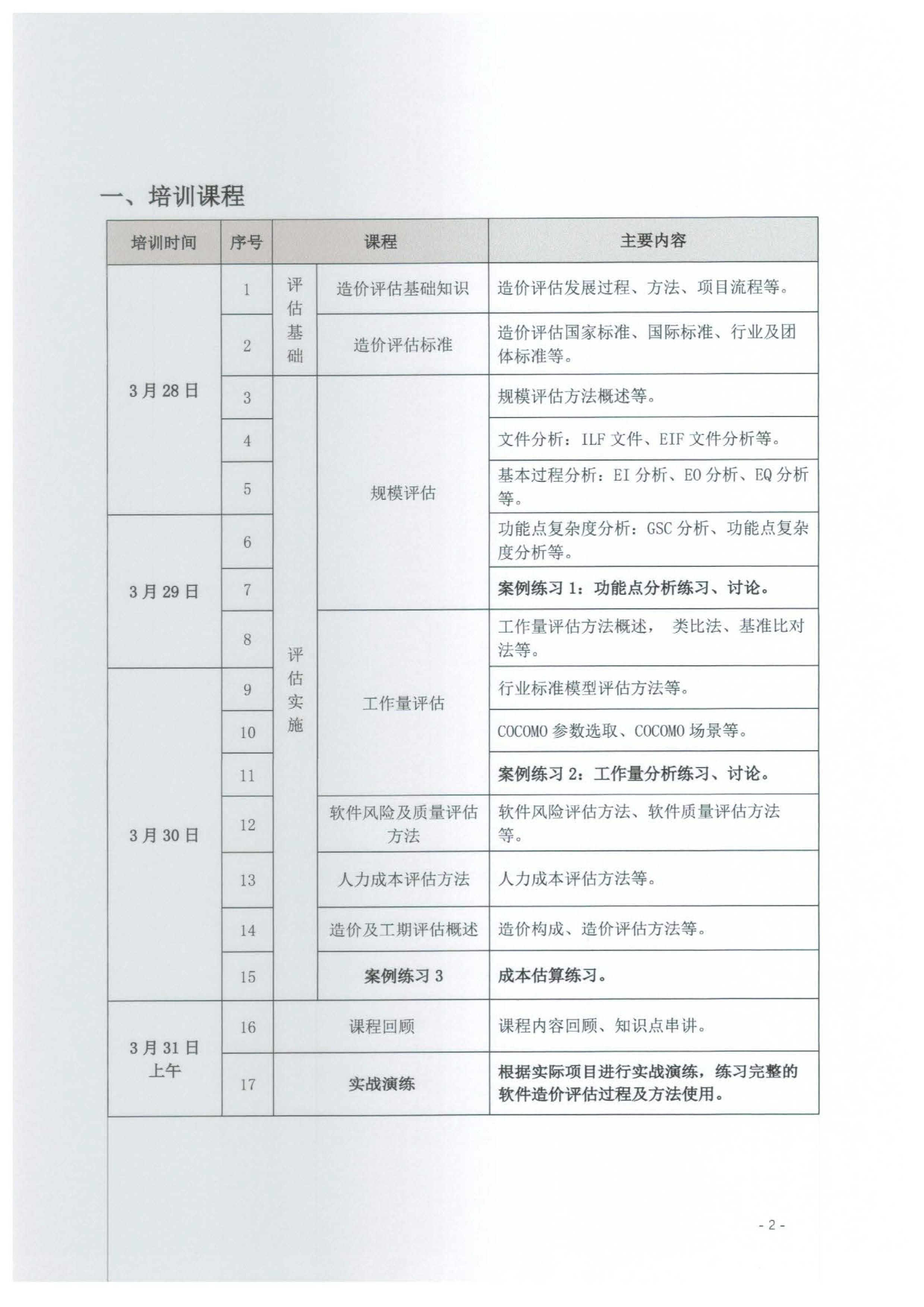 2024年“软件工程造价评估师”培训班【北京】