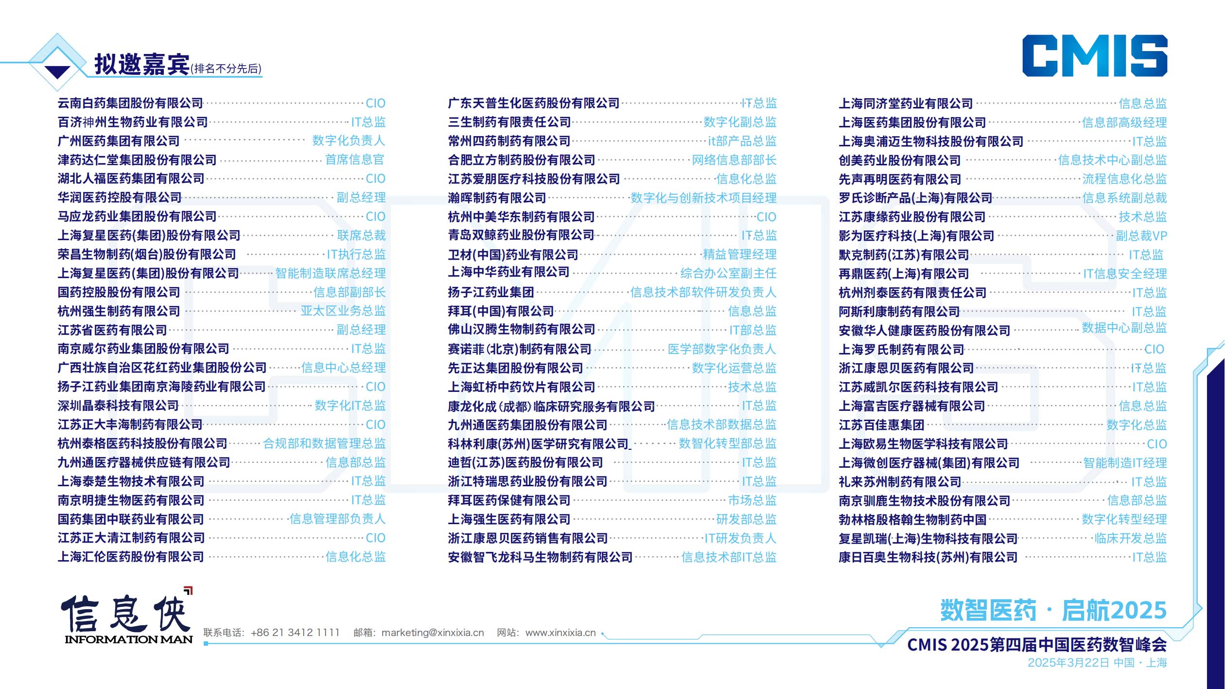 CMIS 2025第四届中国医药数智峰会